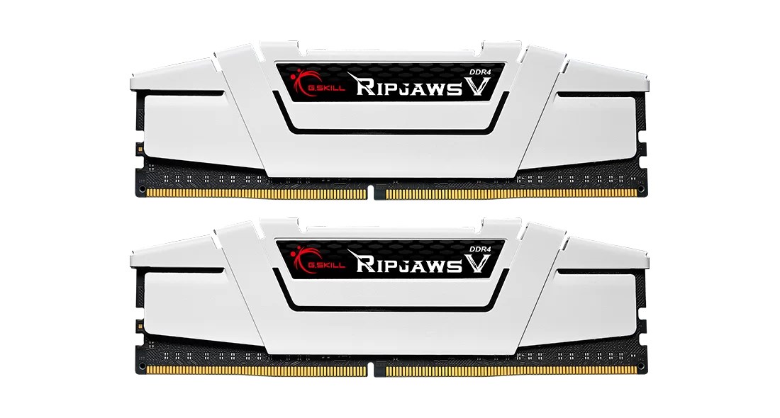 G.SKILL Ripjawsv DDR4 2X16GB 3200MHZ CL16 XMP2 White F4-3200C16D-32GVW Computer memory