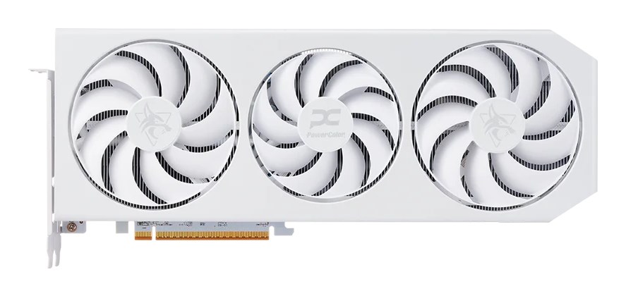 PowerColor Radeon RX 9070 XT Hellhound Spectral White OC Graphics card RX9070XT 16G-L/OC/WHITE