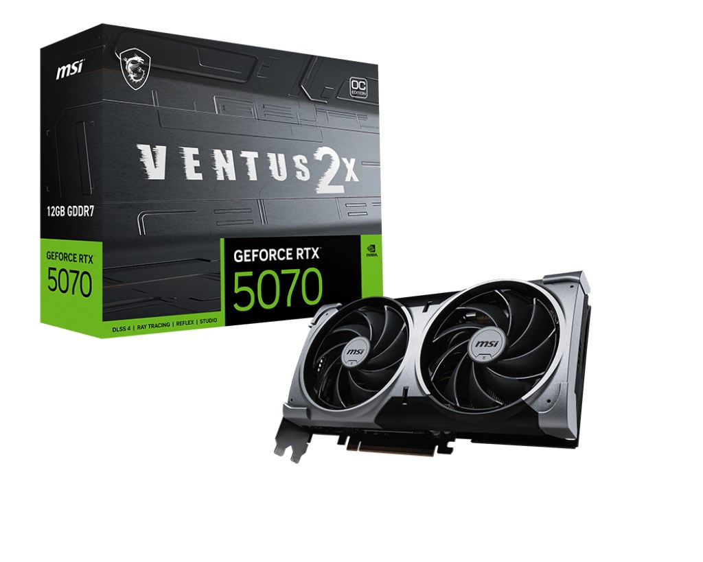 MSI GeForce RTX 5070 12G VENTUS 2X OC NVIDIA 12 GB GDDR7 V532-003R Graphics card