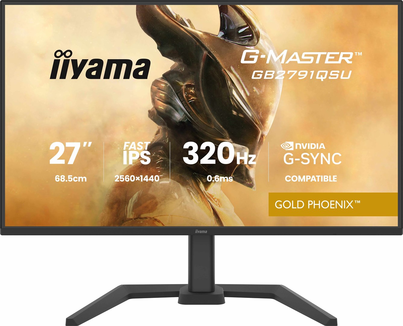iiyama G-MASTER GB2791QSU-B1 computer monitor 68.6 cm (27") 2560 x 1440 pixels Wide Quad HD Black Fast IPS 320 Hz 2560x1440