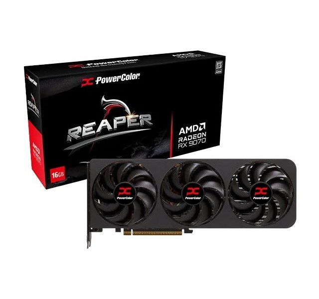 PowerColor Reaper AMD RX9070 16 GB GDDR6 graphics card RX9070 16G-A