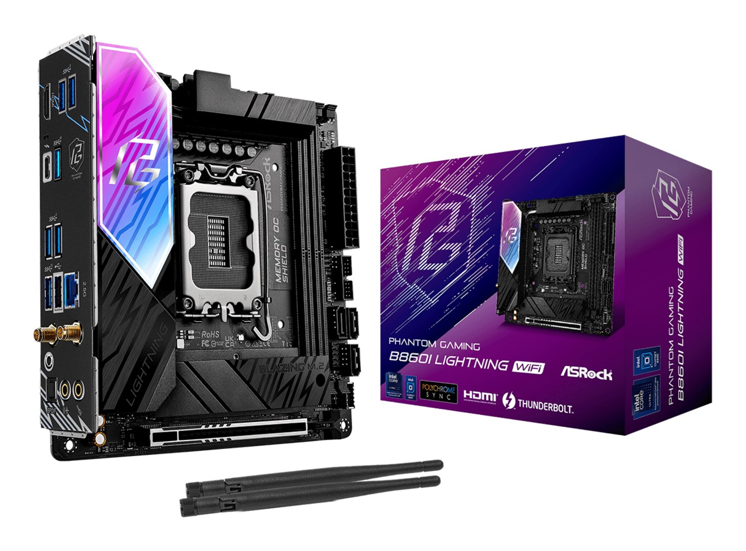 ASRock B860I Lightning WiFi Motherboard 90-MXBRZ0-A0UAYZ