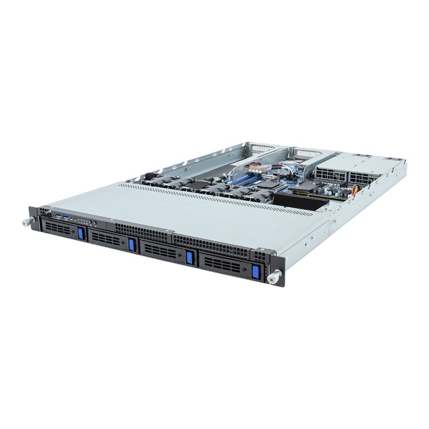 Rack server platform (1U) - Gigabyte R133-C13-ACG1 6NR133C13MR000ACG10 Black, Silver Socket AM5