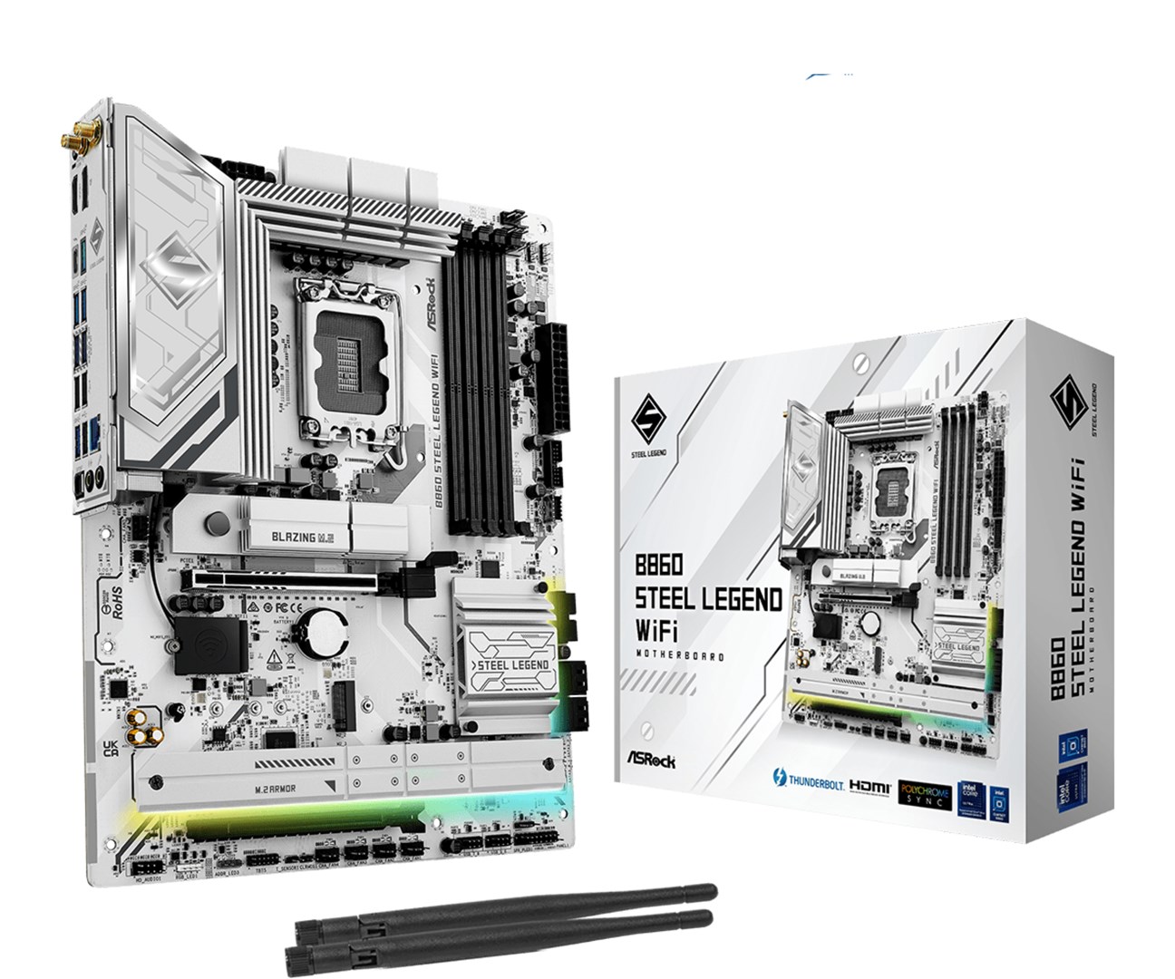 ASRock B860 Steel Legend WiFi Motherboard 90-MXBR30-A0UAYZ
