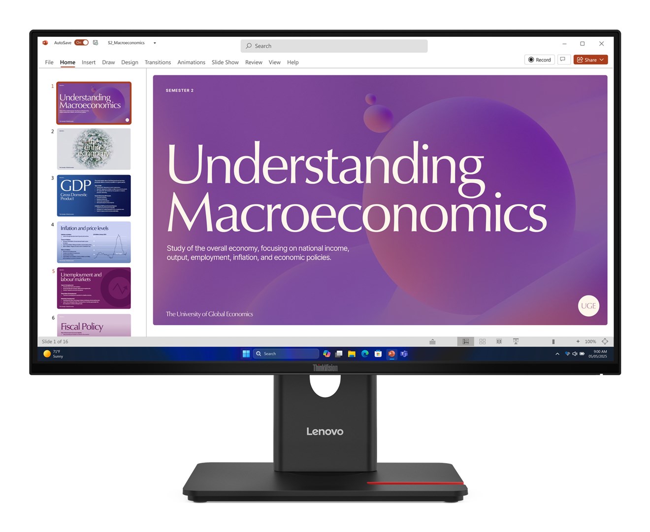 Lenovo ThinkVision T24D-40 Monitor 64B9GAT1EU IPS 120 Hz 1920x1080 23.8 in