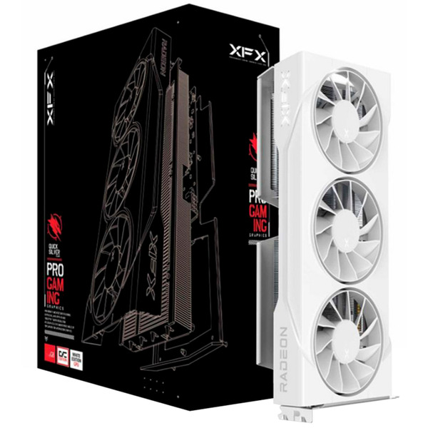 Graphics card. XFX SWIFT RX 9060XT OC White 3-FAN 16GB RX-96TS316W7