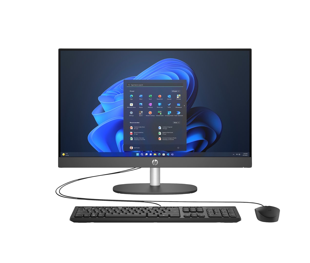 Hewlett-Packard HP ProOne 245 G10 B6ZB7ET 23.8-inch All-in-One PC, Ryzen 7 7730U, 16 GB RAM, 512 GB SSD, Full HD, Windows 11 Pro, Grey