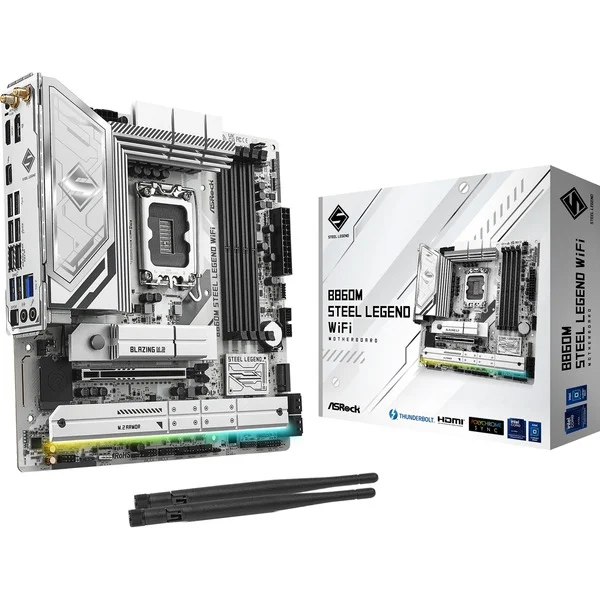 ASRock B860M Steel Legend WiFi Motherboard 90-MXBQF0-A0UAYZ