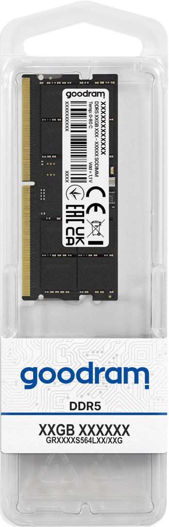 Goodram GR4800S564L40/32G memory module 32 GB 1 x 32 GB DDR5 SO-DIMM 4800 MHz