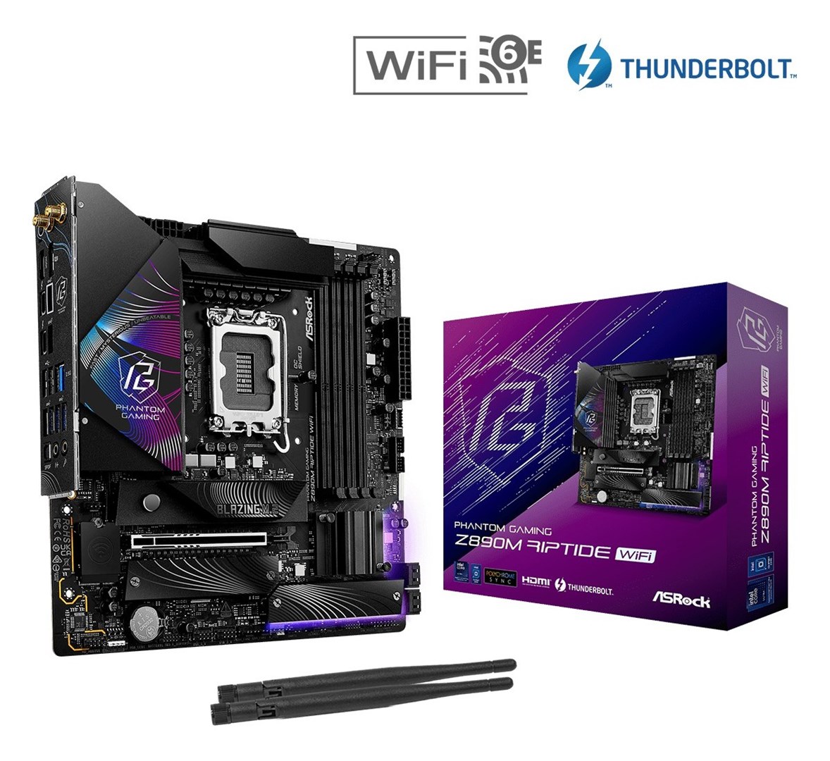 ASRock Z890M RIPTIDE WIFI Motherboard 90-MXBPK0-A0UAYZ