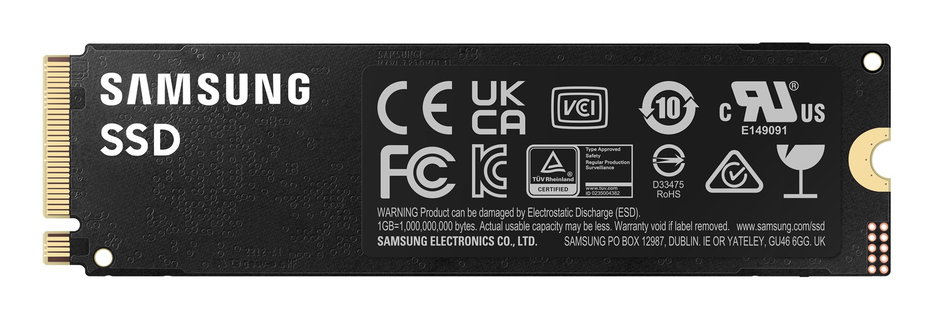 Samsung 990 PRO 1 TB M.2 PCI Express 4.0 NVMe V-NAND MLC MZ-V9P1T0BW PCIe 4.0 SSD