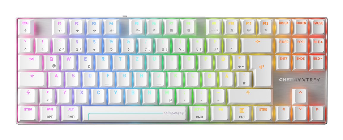 CHERRY XTRFY MX 8.2 Pro TMR Wireless Gaming keyboard White Pro German (DE)