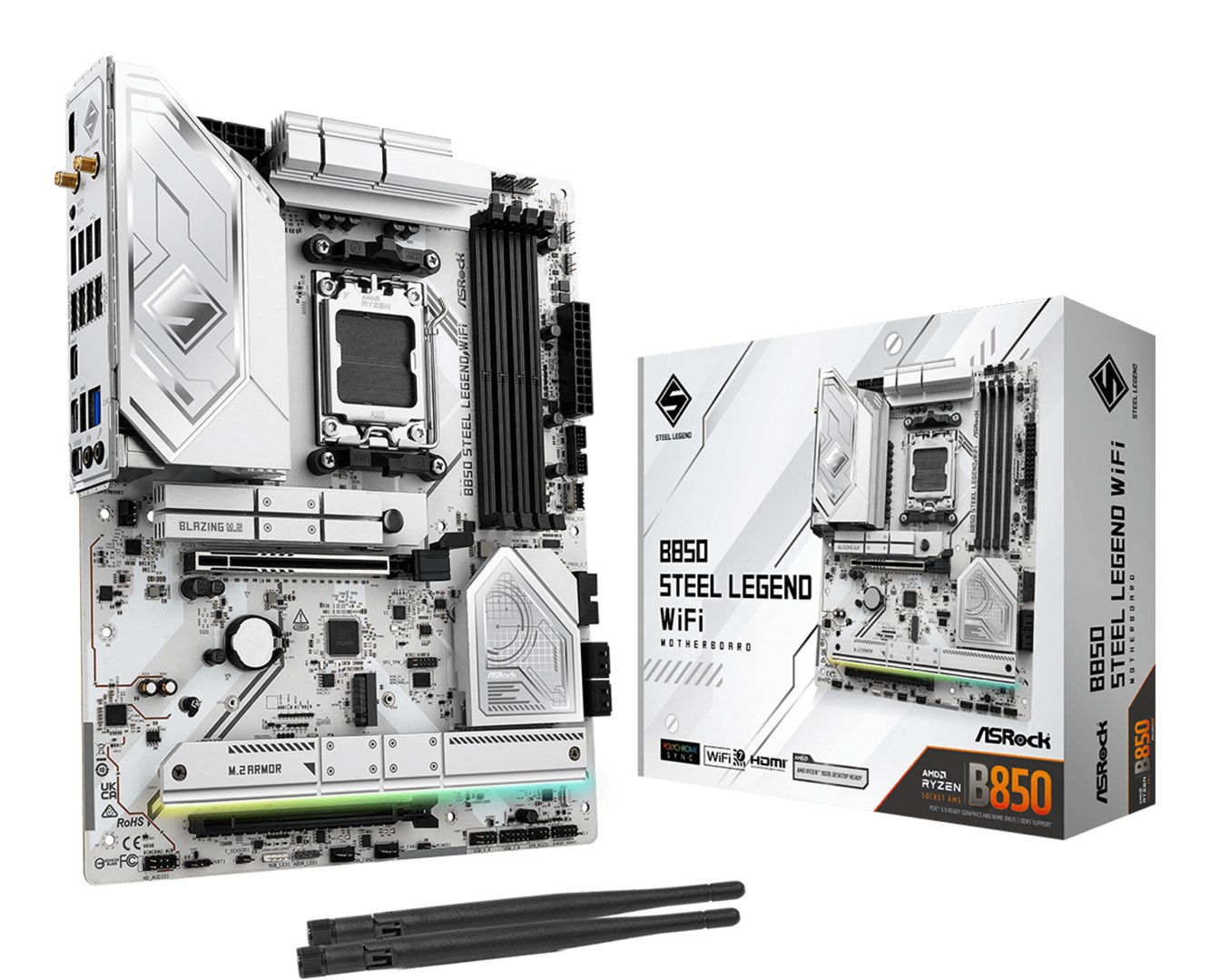 ASRock B850 Steel Legend WiFi Motherboard 90-MXBQS0-A0UAYZ