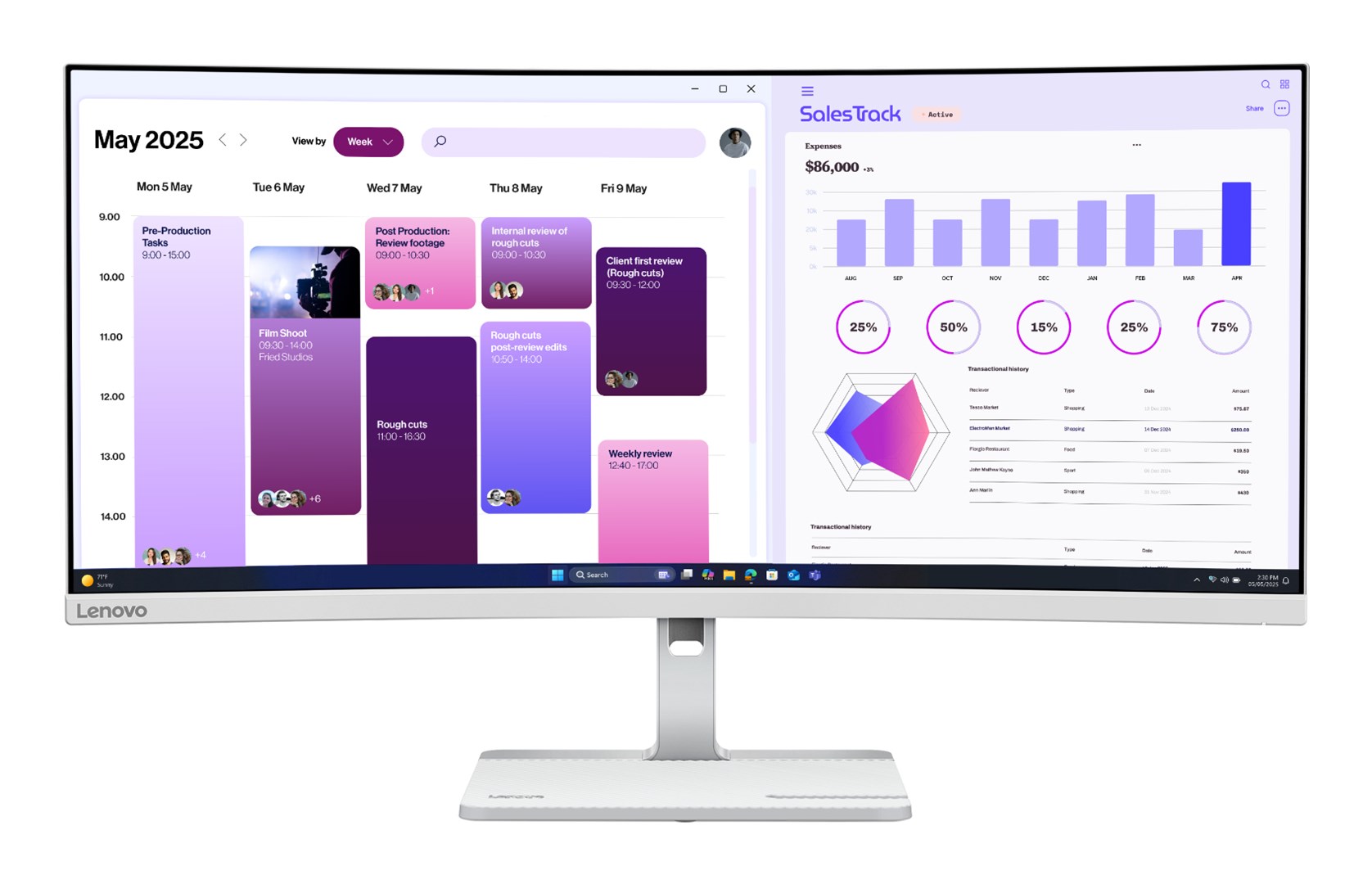 Lenovo L34W-4C Monitor 68F0GAC3EU