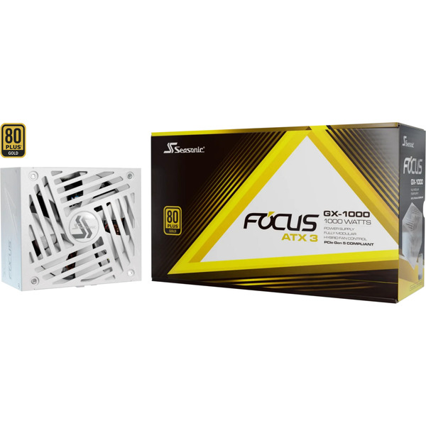 Seasonic FOCUS GX-1000 1000W ATX3.1 White Edition PC power supply FOCUS-GX-1000-V4-WHITE