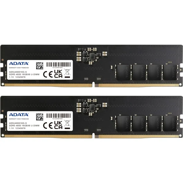 ADATA AD5U480016G-DT Memory module 32 GB DDR5-4800 (2x 16 GB) Dual-Kit DIMM