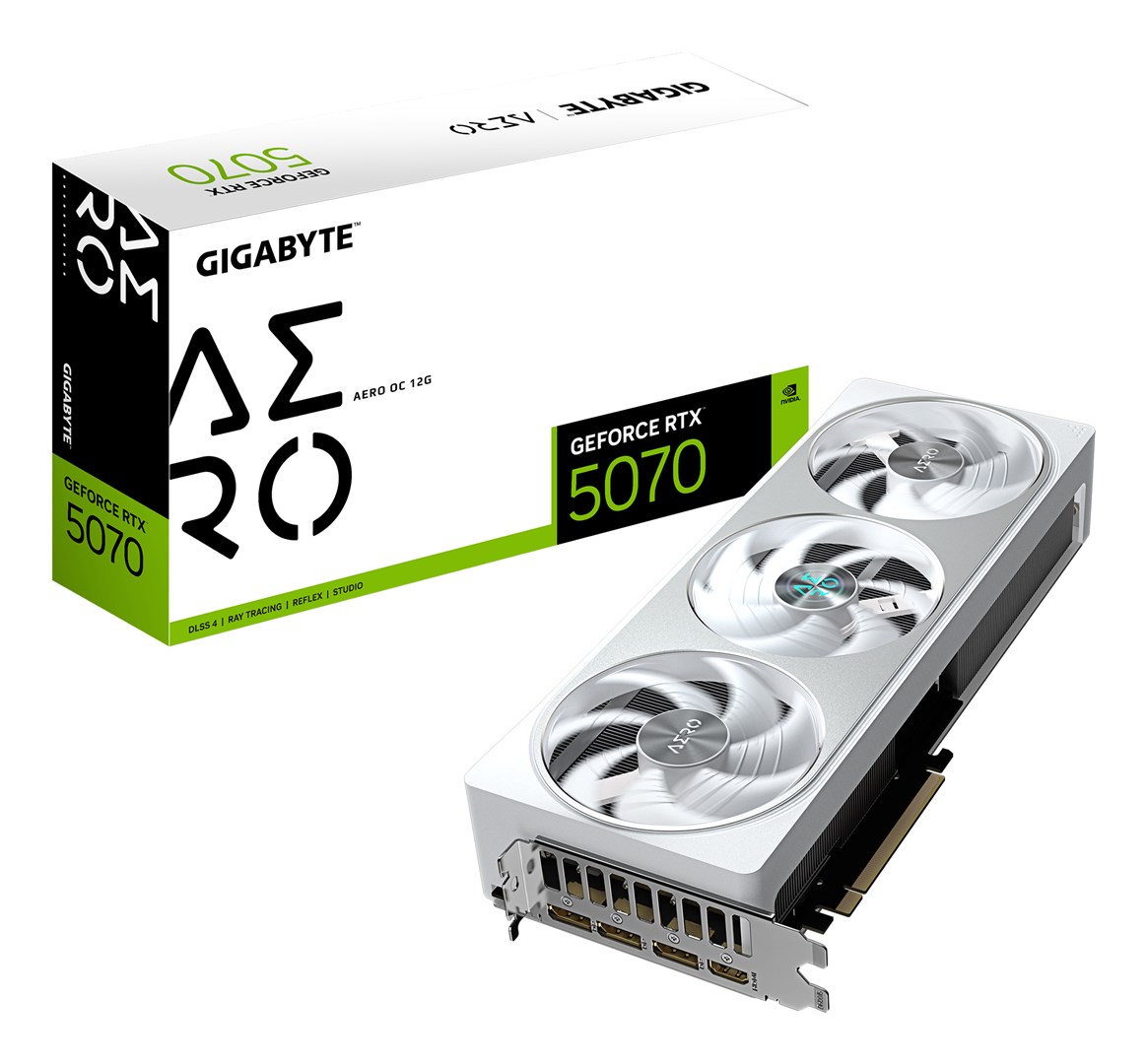 Graphics card Gigabyte GeForce RTX 5070 AERO OC 12 GB GDDR7 GV-N5070AERO OC-12GD