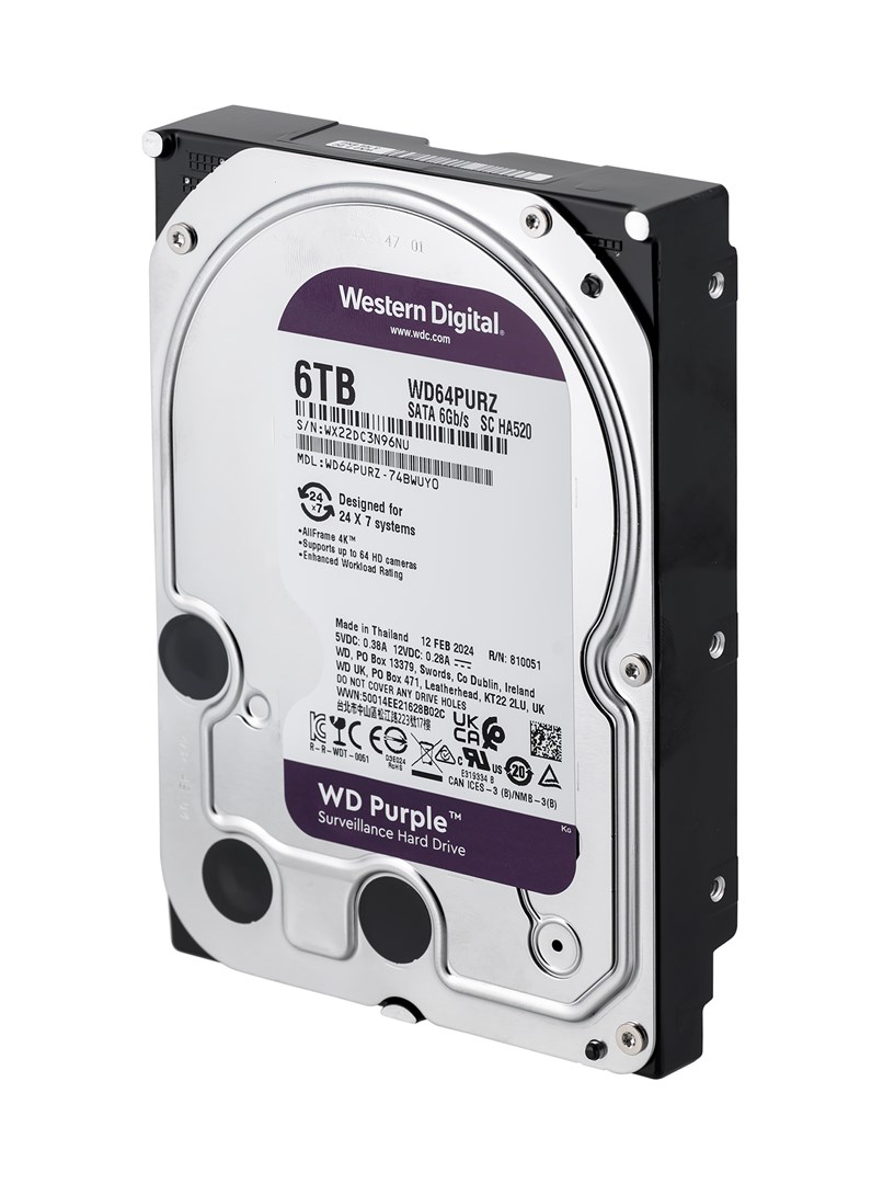 WD Purple 6 TB HDD 3.5-inch SATA III WD64PURZ