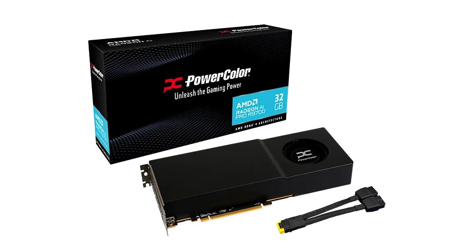PowerColor Radeon AI PRO R9700 AMD 32 GB GDDR6 AI PRO R9700 32G-B Graphics card