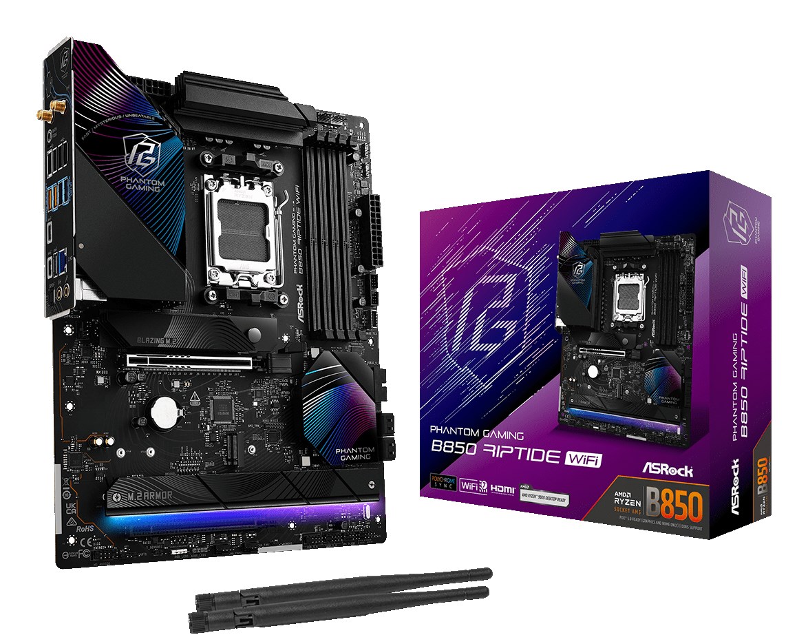 ASRock B850 Riptide WiFi Motherboard 90-MXBQT0-A0UAYZ
