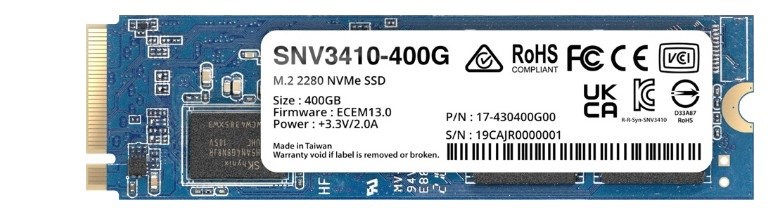 Synology Plus Series 400GB M.2 (22x80) NVMe PCIe 3.0x4 SNV3410-400G (DWPD 0.7) PCIe 3.0 SSD