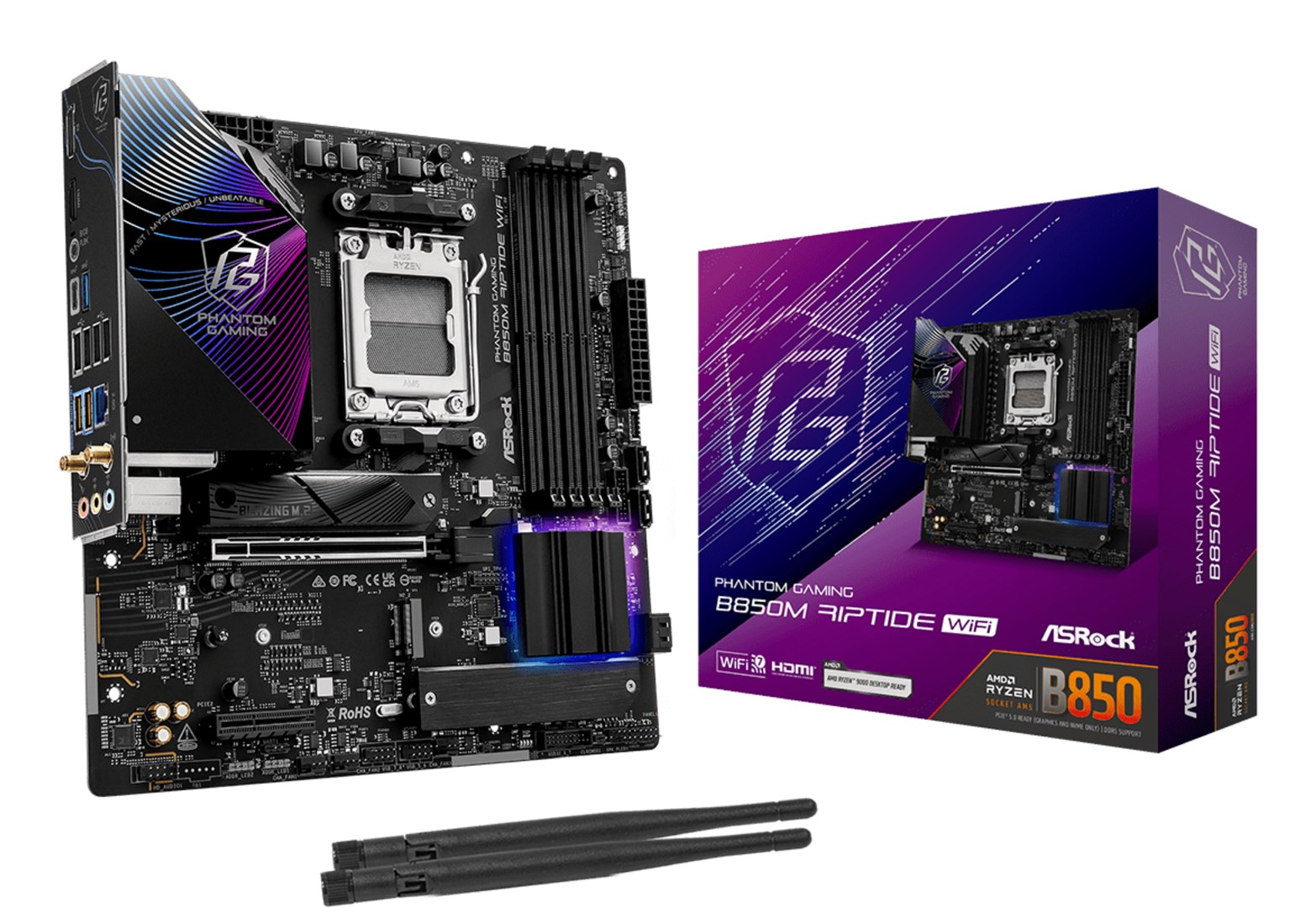 ASRock B850M Riptide WiFi Motherboard 90-MXBS30-A0UAYZ