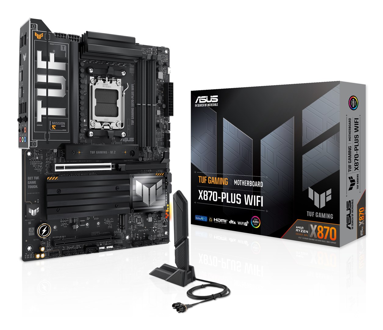 ASUS TUF GAMING X870-PLUS WIFI AMD X870 Socket AM5 ATX 90MB1IU0-M0EAY0 DDR5
