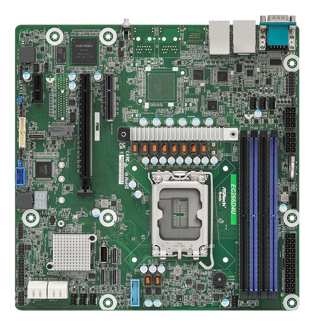 Asrock EC266D4U motherboard Intel C266 LGA 1700 micro ATX DDR5