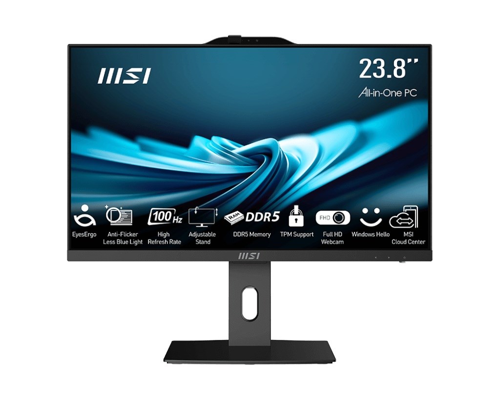 MSI AIO PRO AP242P 14M-649XEU i5-14400 23.8" IPS LED FHD Non-Touch Anti-Glare 16GB SSD512GB M.2 AX211 WiFi 6E NoOS Black Intel® Core™ i5 i5-14400 16 GB RAM 1920x1080 512 GB SSD