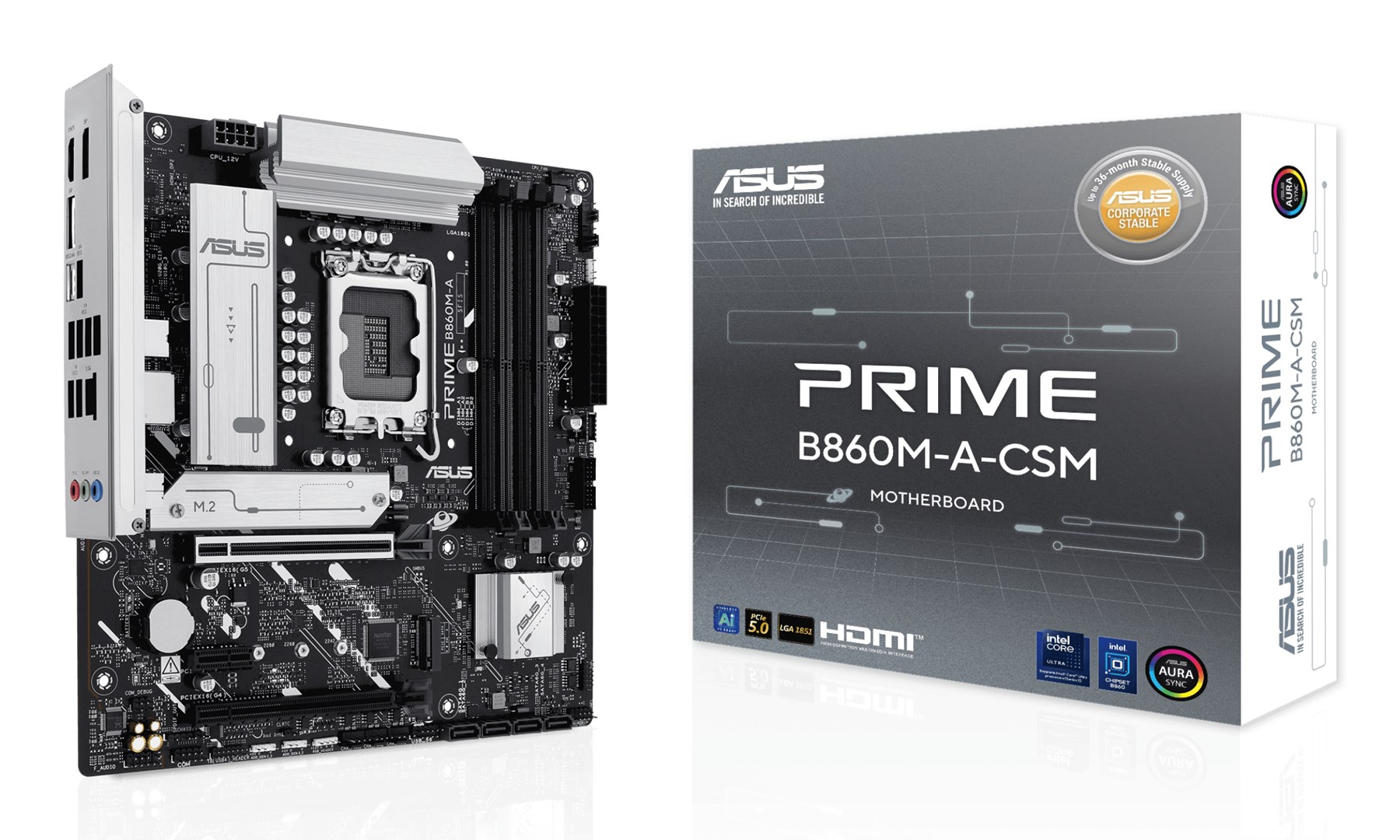 ASUS PRIME B860M-A-CSM Intel B860 LGA 1851 (Socket V1) micro ATX 90MB1K00-M0EAYC DDR5