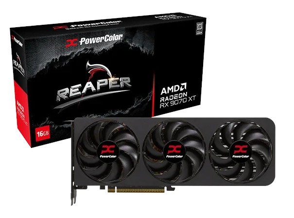 Graphics card. PowerColor Reaper RX9070 XT 16G-A RX9070XT 16G-A