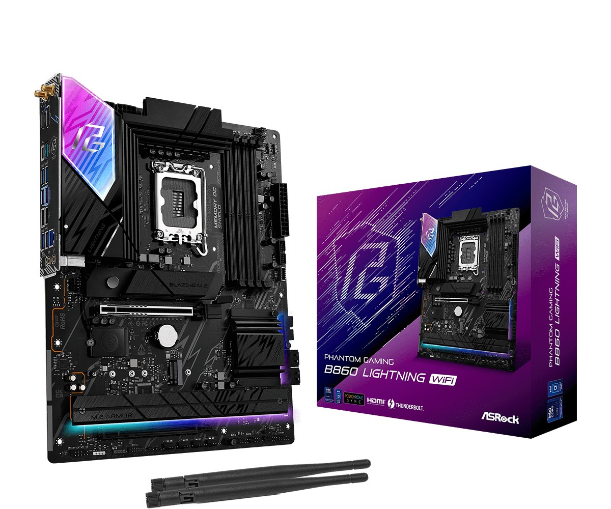 ASRock B860 Lightning WiFi Motherboard 90-MXBR20-A0UAYZ