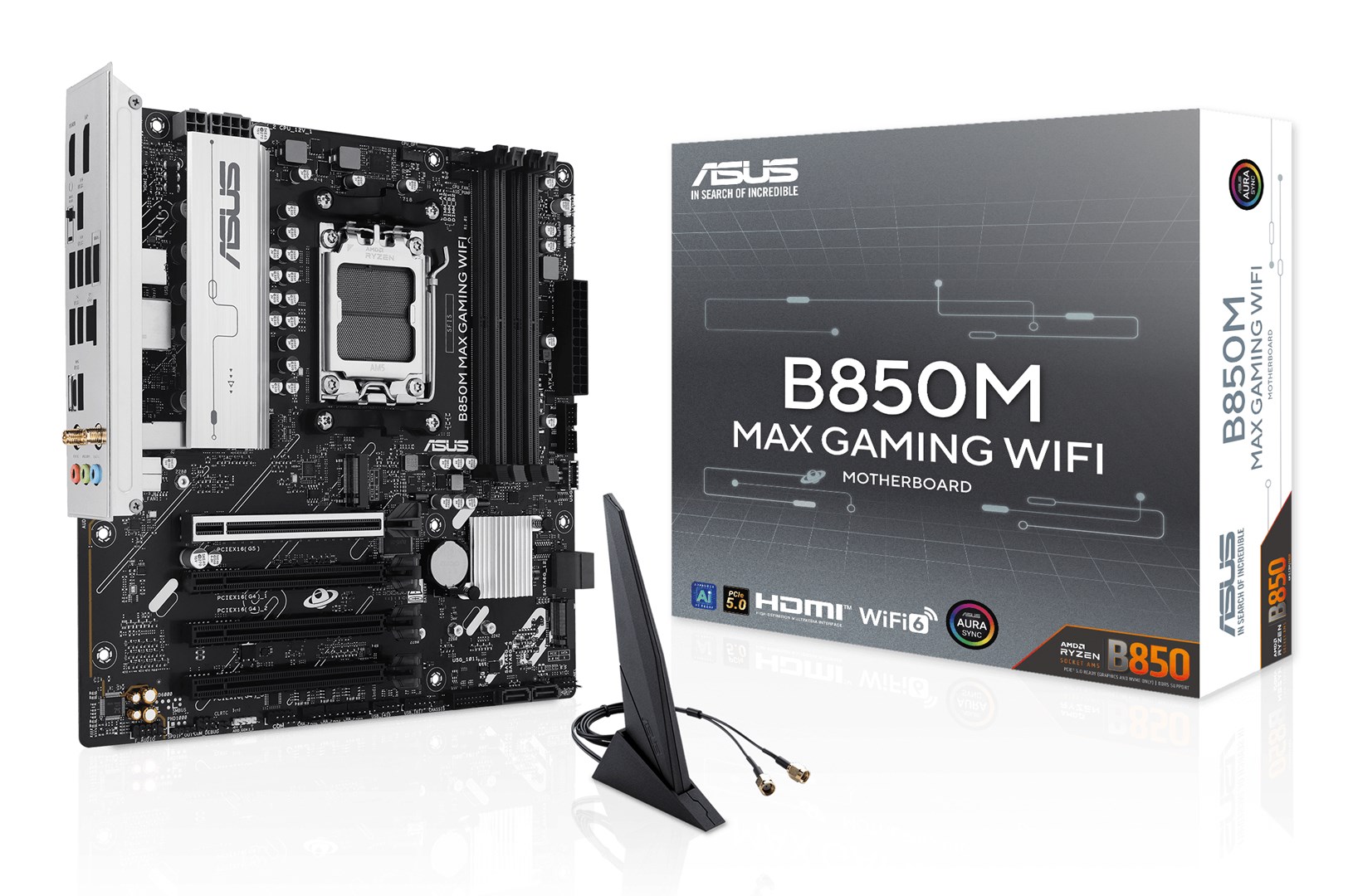 ASUS B850M MAX GAMING WIFI AMD B850 Socket AM5 micro ATX 90MB1LL0-M0EAY0
