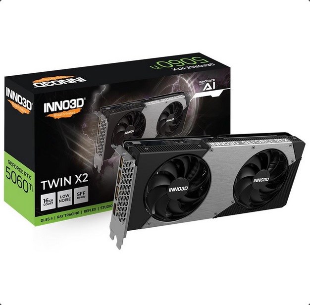 INNO3D GeForce RTX™ 5060 Ti 16GB TWIN X2 N506T2-16D7-191073N Graphics card