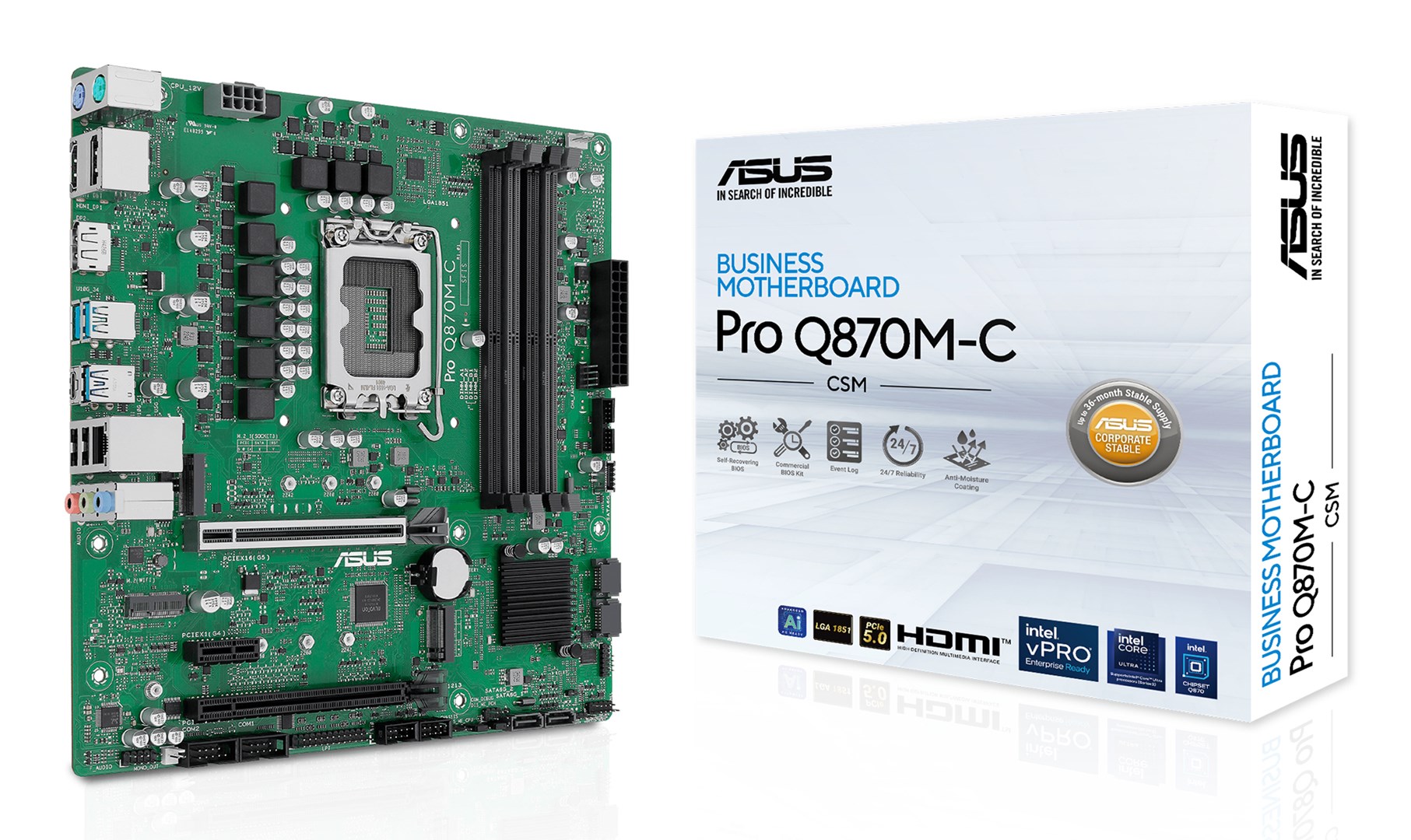 ASUS PRO Q870M-C-CSM Intel® Q870 LGA 1851 (Socket V1) micro ATX 90MB1KEP-M0EAYC DDR5