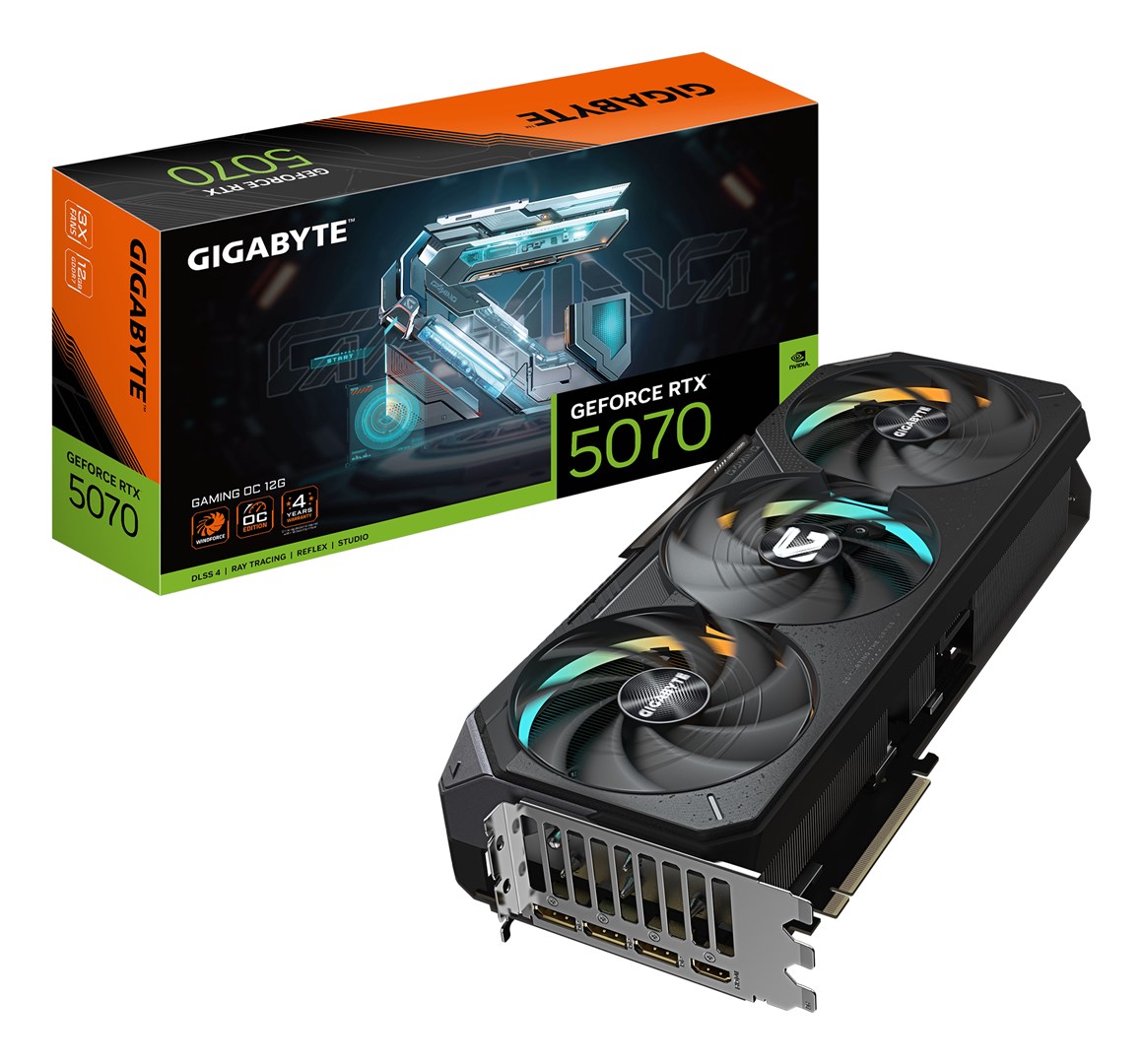 Graphics card Gigabyte GeForce RTX 5070 Ti GAMING OC 16 GB GDDR7 GV-N507TGAMING OC-16GD Black NVIDIA