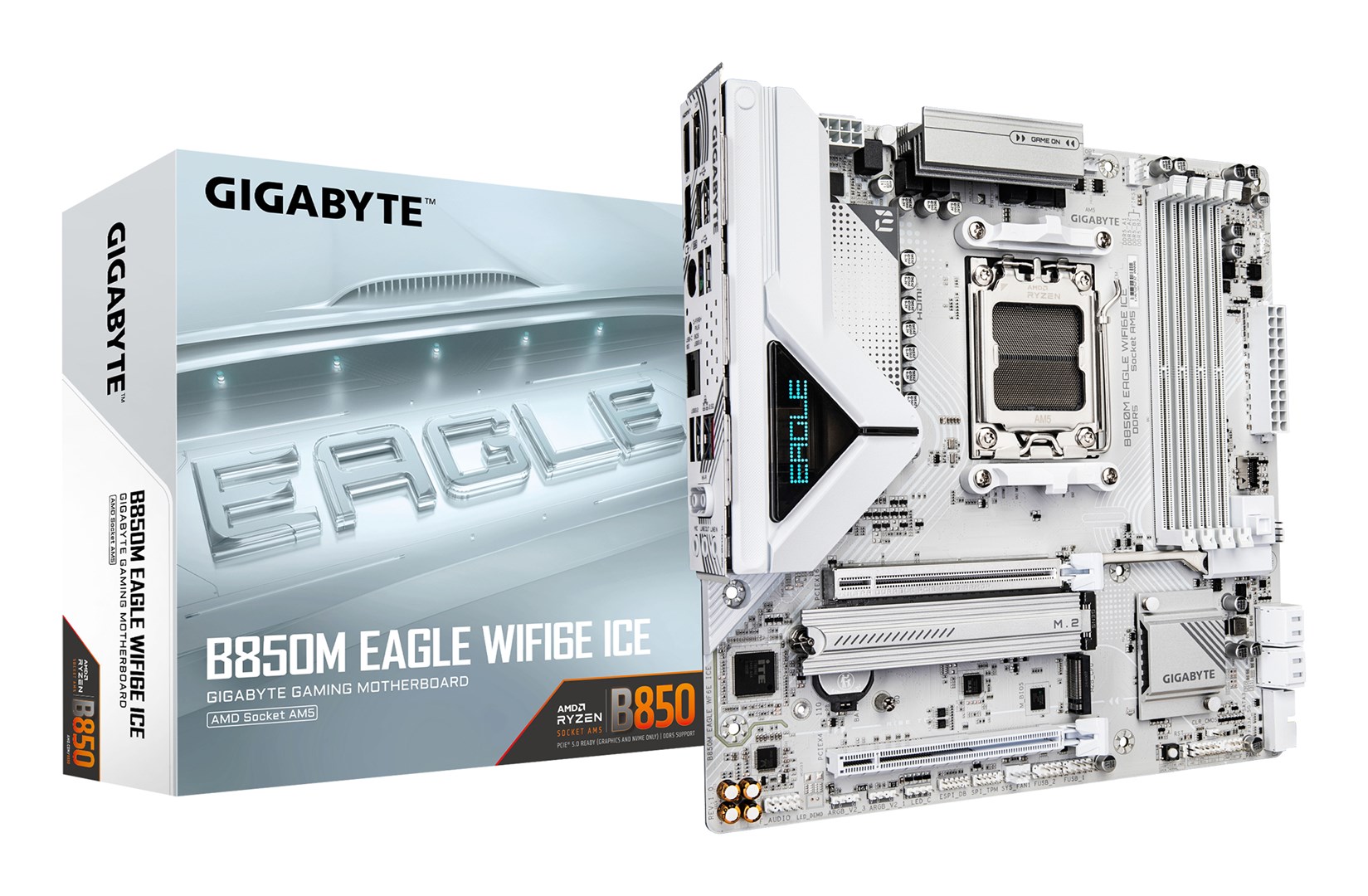GIGABYTE B850M EAGLE WF6E ICE Motherboard