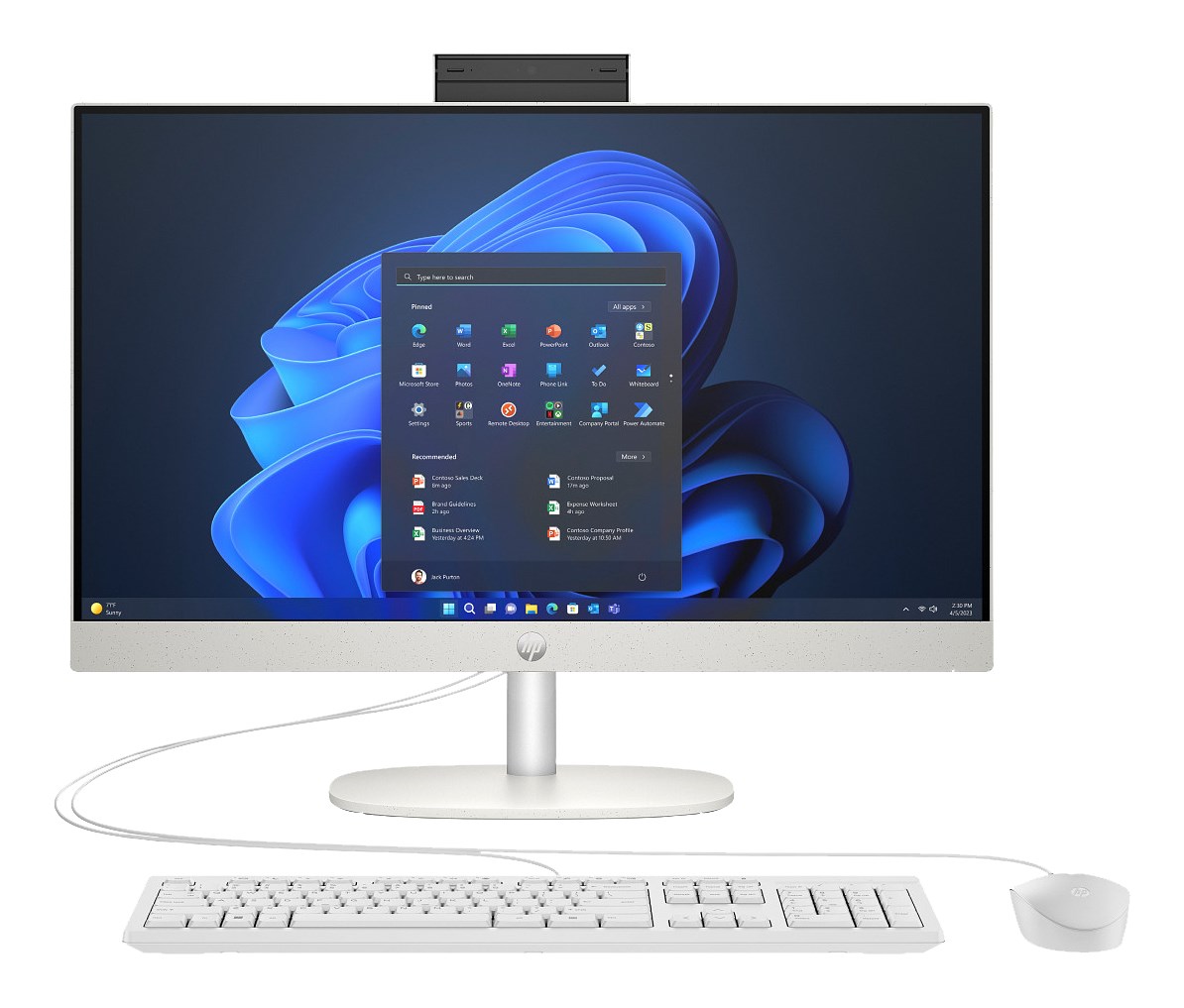 Hewlett-Packard HP ProOne 245 G10 B6ZB8ET 23.8-inch All-in-One PC, Ryzen 7 7730U, 16 GB RAM, 512 GB SSD, Full HD, Windows 11 Pro