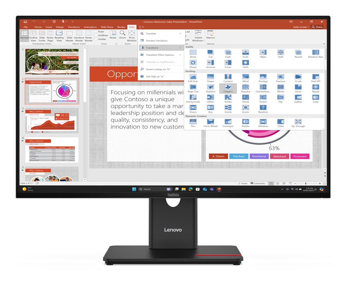 Lenovo ThinkVision T27-40 Monitor 64A5MAT6EU