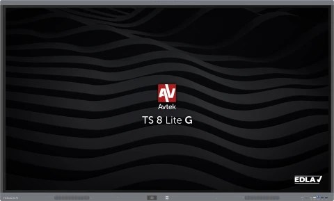 Avtek International TS 8 Lite G 75 Interactive flat panel 190.5 cm (75") LED Wi-Fi 420 cd/m² 4K Ultra HD Black Touchscreen Built-in processor Android 14 24/7 1TV355