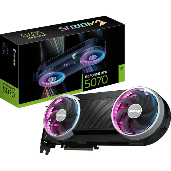 GIGABYTE GeForce RTX 5070 AORUS INFINITY 12G Graphics card GV-N5070AORUS IF-12GD