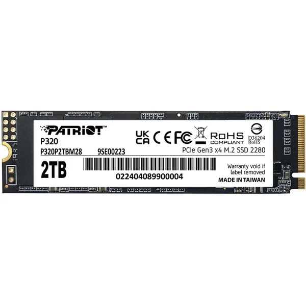 Patriot P320 2 TB SSD 2048 GB M.2 PCIe 3.0 x4