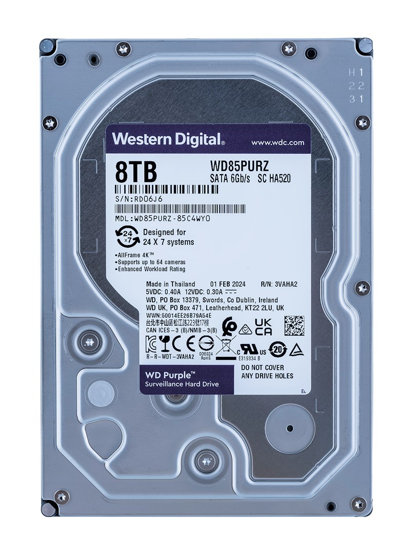 Western Digital Blue 8TB WD PURPL 8TB WD PURPLE 3.5" Serial ATA III WD85PURZ