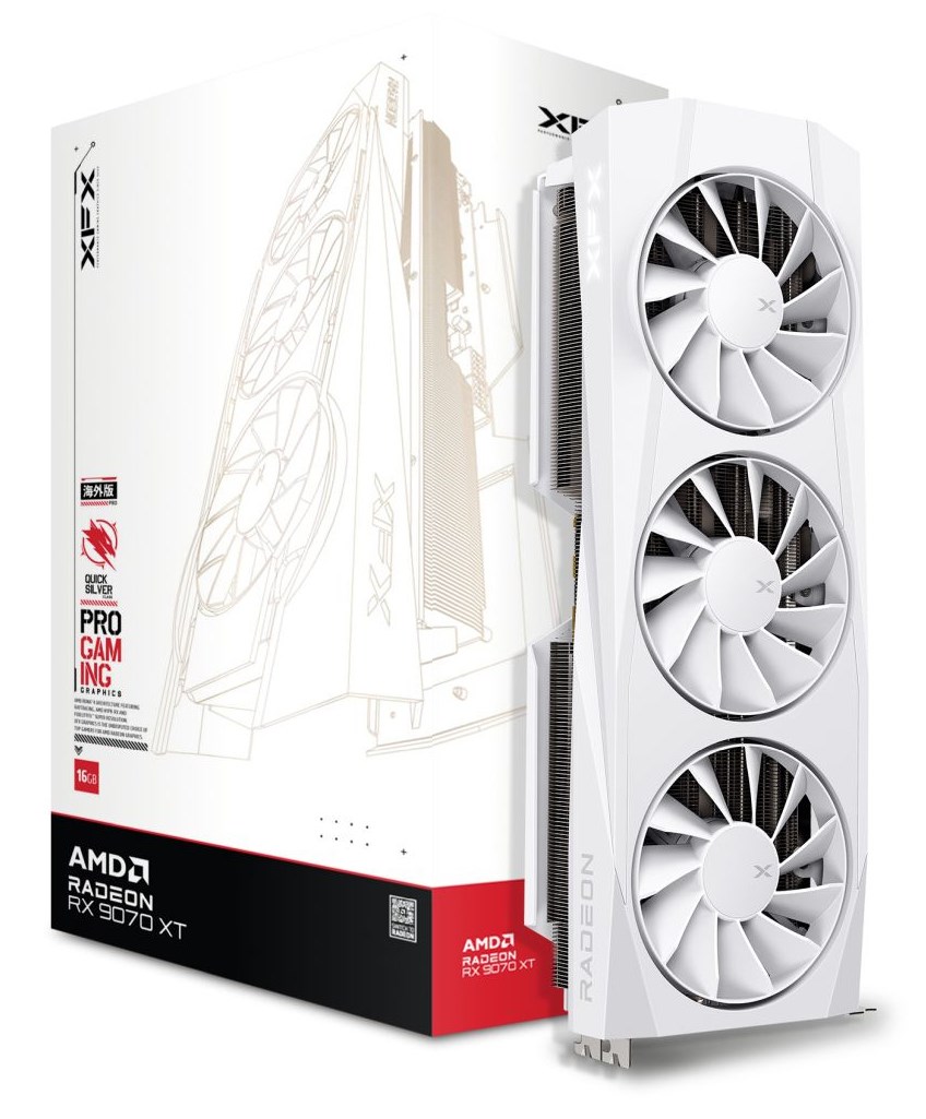XFX Radeon RX 9070 XT Quicksilver Graphics card AMD 16 White GDDR6