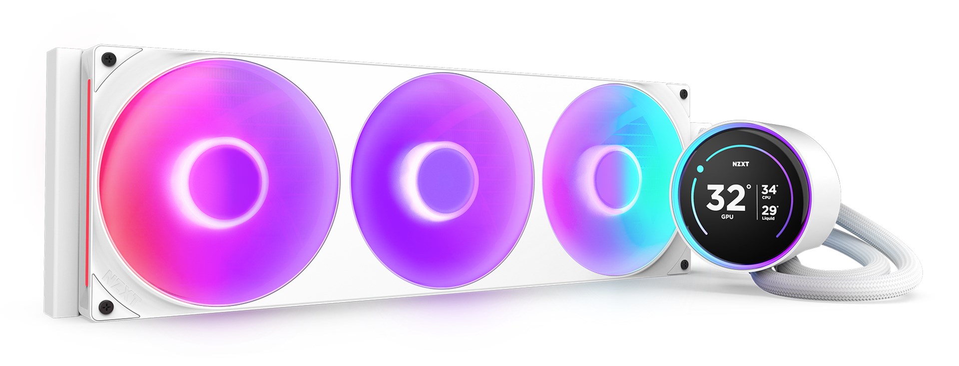 NZXT Kraken Elite 420 RGB 420 mm Liquid cooling system RL-KR42E-W2 All-in-one liquid cooler