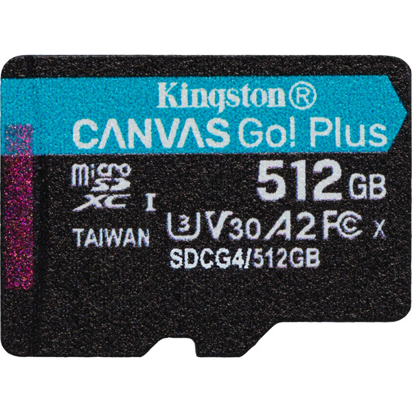 Kingston Canvas Go! Plus 512 GB microSDXC Memory card Plus SDCG4/512GBSP