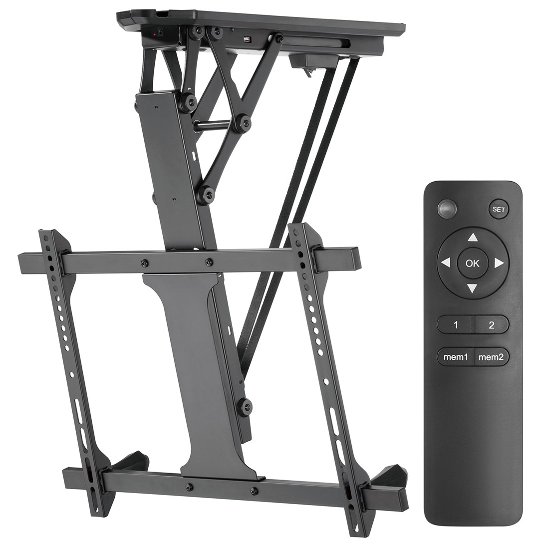 Maclean MC-880 Electric Ceiling TV Mount, 32"-70" 35kg max + Remote Control max VESA 600x411 Black 35 Ceiling or wall