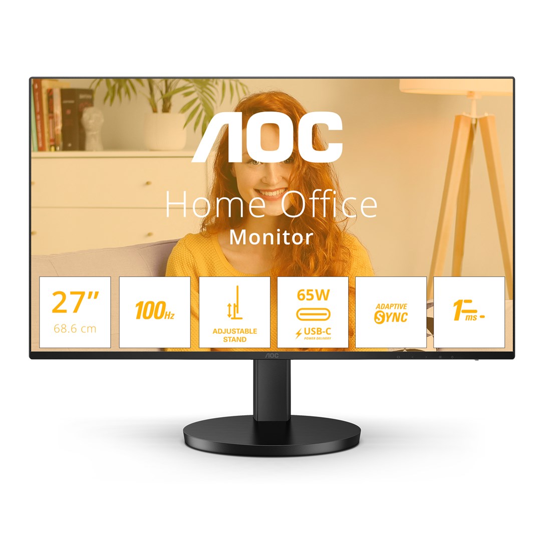 AOC B3 Q27B3CF2 computer monitor 68.6 cm (27") 2560 x 1440 pixels Quad HD Black IPS 100 Hz 2560x1440