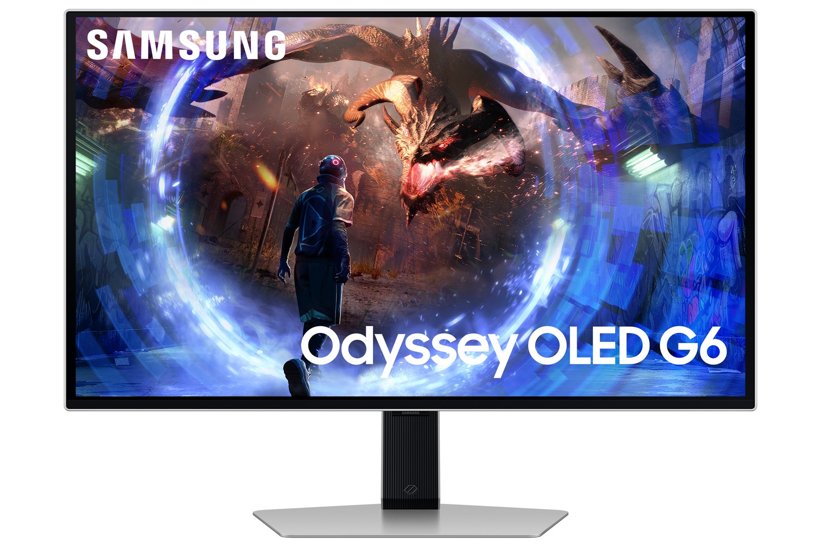 Samsung G60SD computer monitor 68.6 cm (27") 2560 x 1440 pixels Quad HD OLED Silver LS27DG602SUXEN 360 Hz 2560x1440