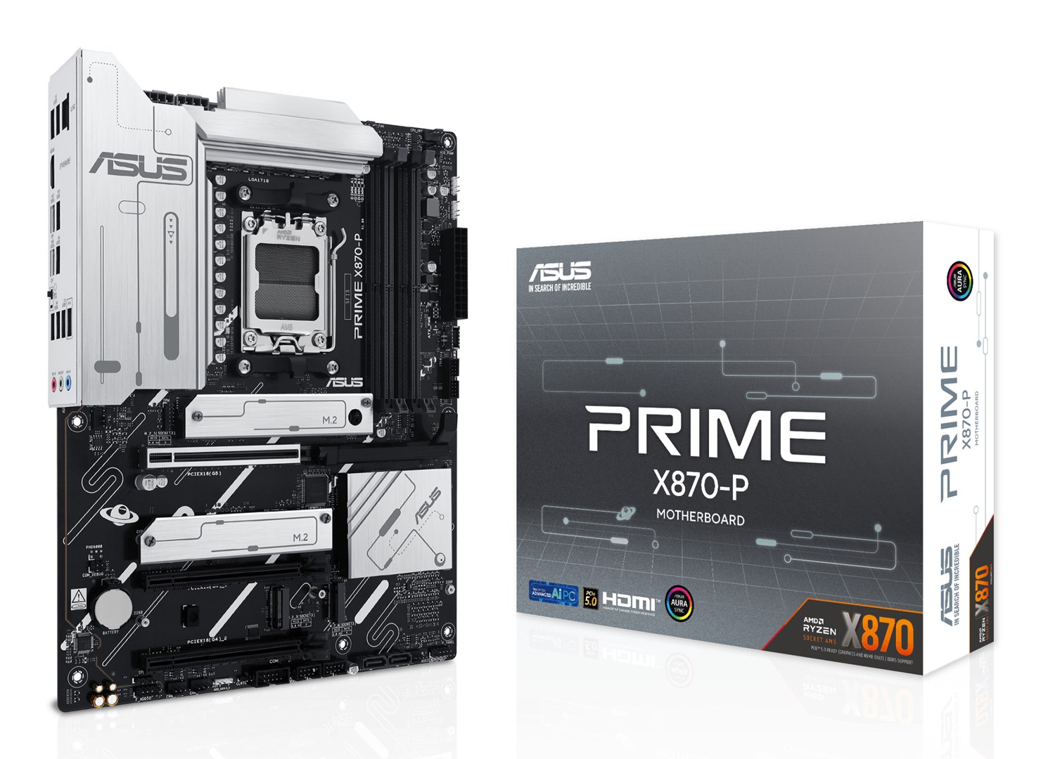 ASUS PRIME X870-P AMD X870 Socket AM5 ATX 90MB1IT0-M0EAY0 DDR5